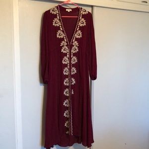Burgundy Midi Dress